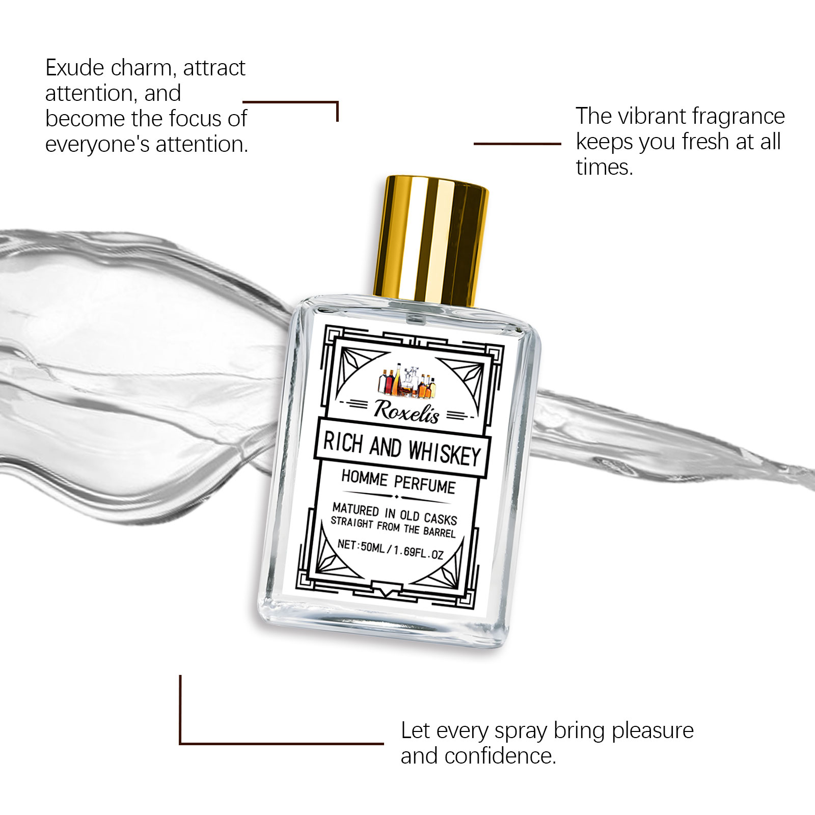 Roxelis 50ml Charm Whisky Parf - Pure Perfume Fragrance avis et prix